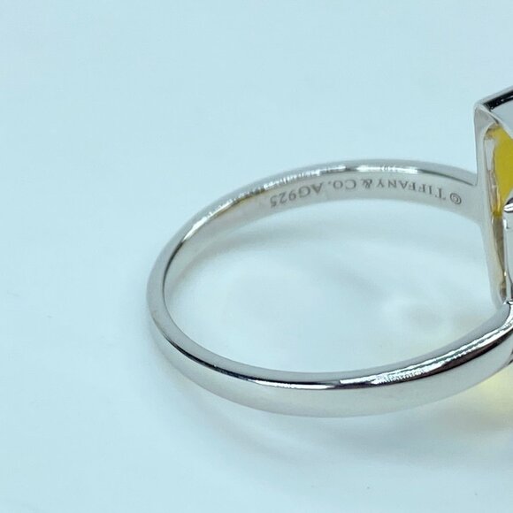 Tiffany & Co. Sterling Silver Sparklers Citrine Ring s8 JR693 - Picture 10 of 10
